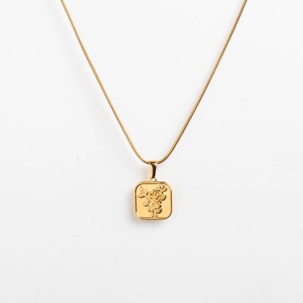 Crafted rose gold pendant
