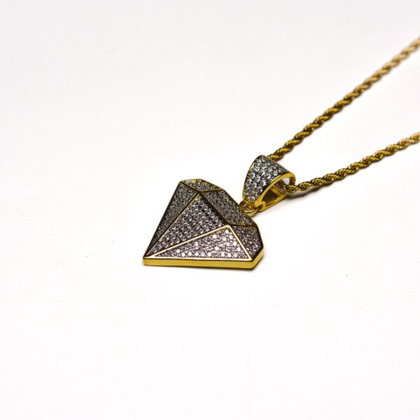 LVRG iced out diamond pendant