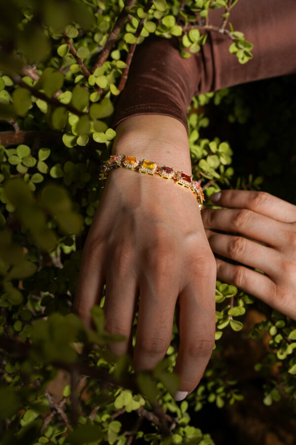 Spectrum Gemstone Bracelet gold