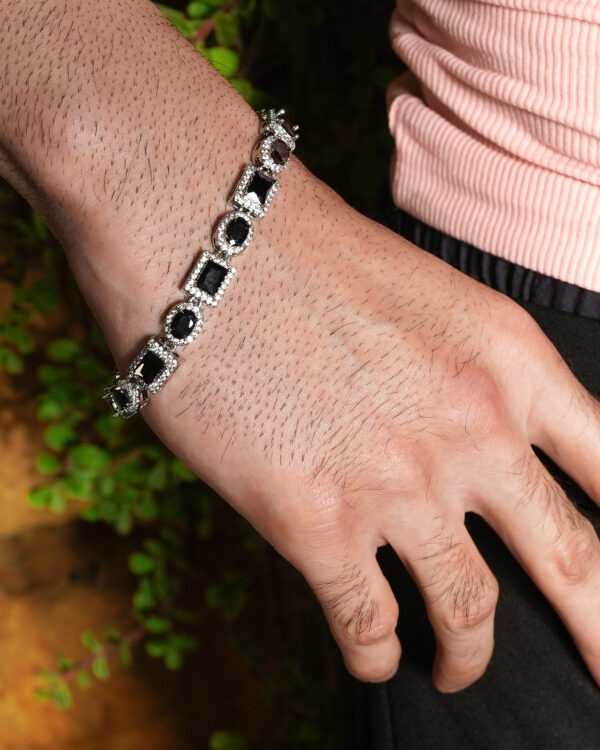 Black gemstone bracelet
