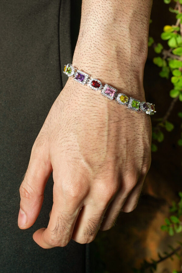 Gemstones Bracelet Silver