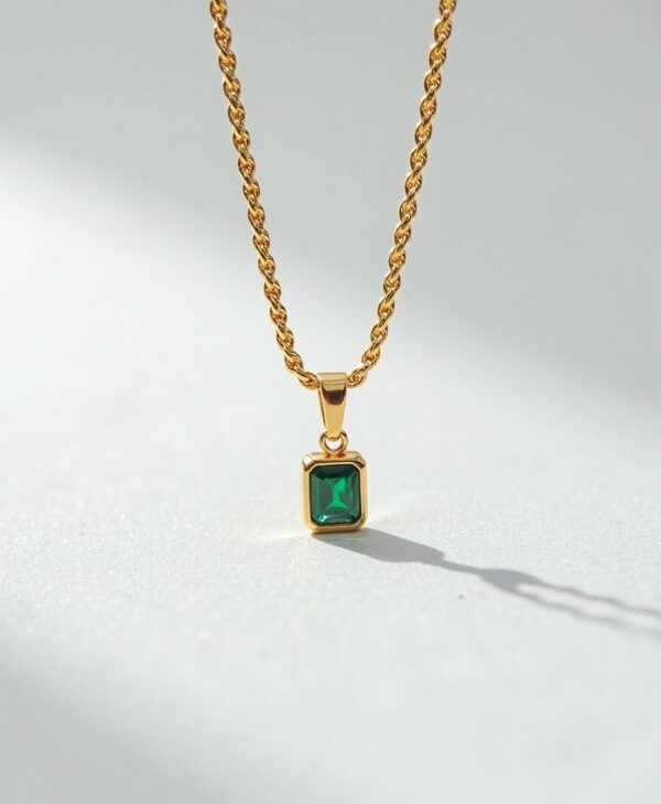 Green gemstone pendant