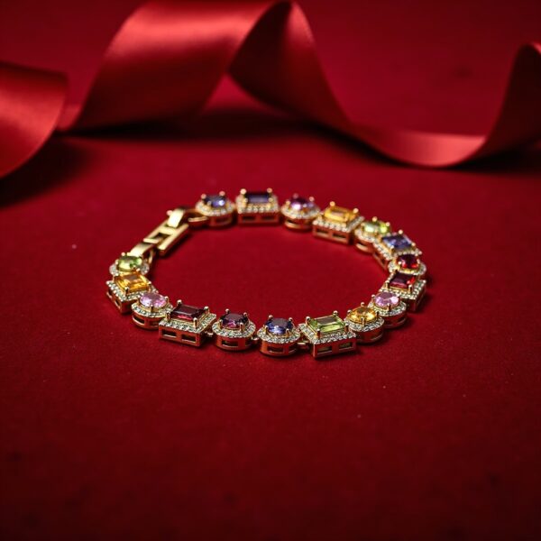 Spectrum Gold gemstones bracelet